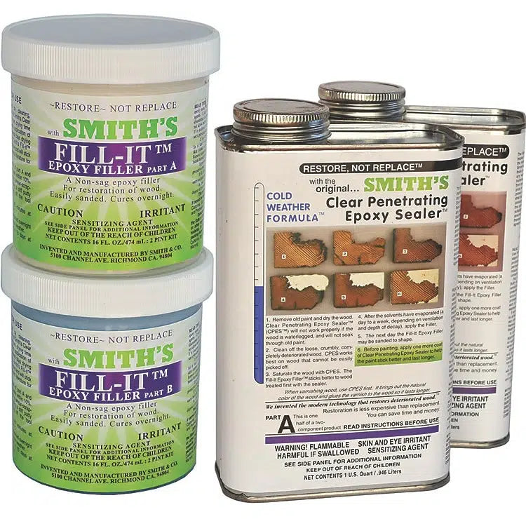 Rotten Wood Repair Kits for Windows, Doors, Boats – Permanent, Waterproof & Flexible